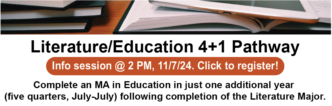 4+1 Literature/Education Pathway Info Session 11/7/24